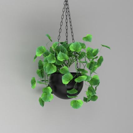 Viseća tegla za cvijeće 155x27 cm crna
