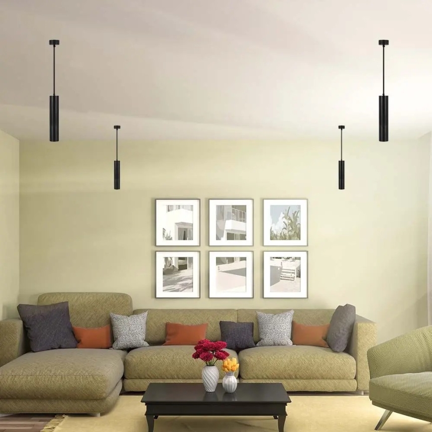 Viseći luster 1xGU10/35W/230V 30 cm crna