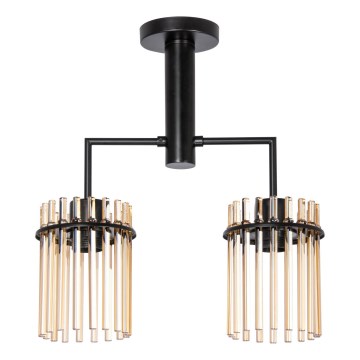 Viseći luster 2xE27/60W/230V crna/bež
