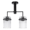 Viseći luster 2xE27/60W/230V crna/prozirna