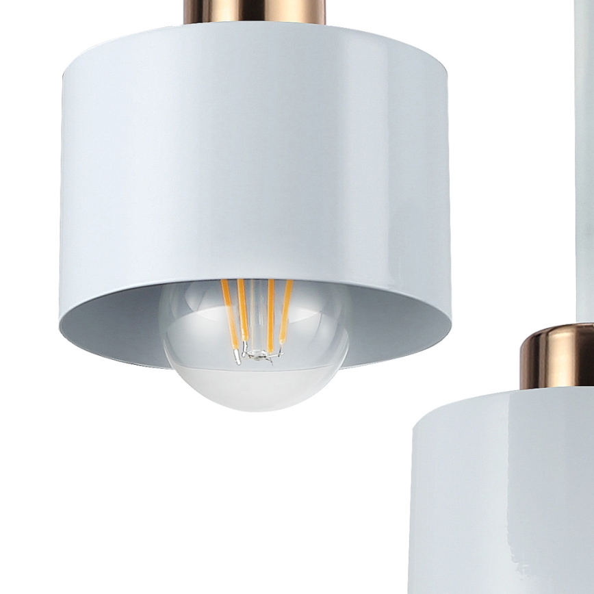 Viseći luster 3xE27/35W/230V pr. 30 cm bijela/zlatna