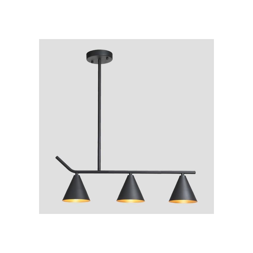 Viseći luster 3xE27/40W/230V crna