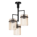 Viseći luster 3xE27/60W/230V crna/bež