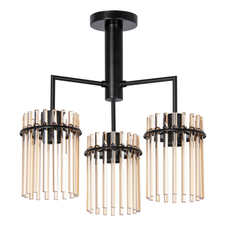 Viseći luster 3xE27/60W/230V crna/bež
