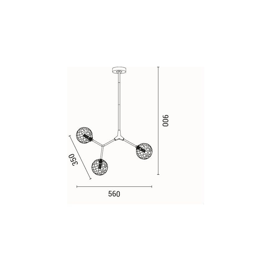Viseći luster 3xG9/15W/230V siva