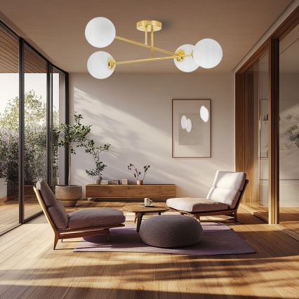 Viseći luster 4xE27/35W/230V pr. 70 cm zlatna