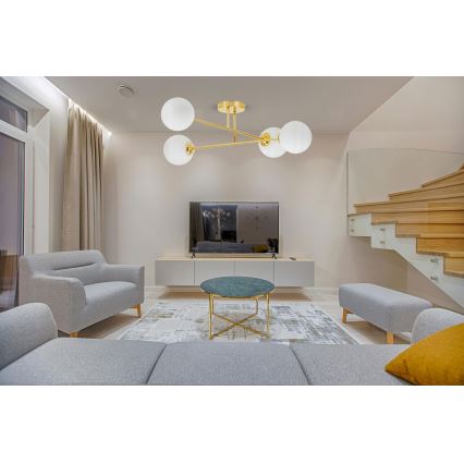 Viseći luster 4xE27/35W/230V pr. 70 cm zlatna