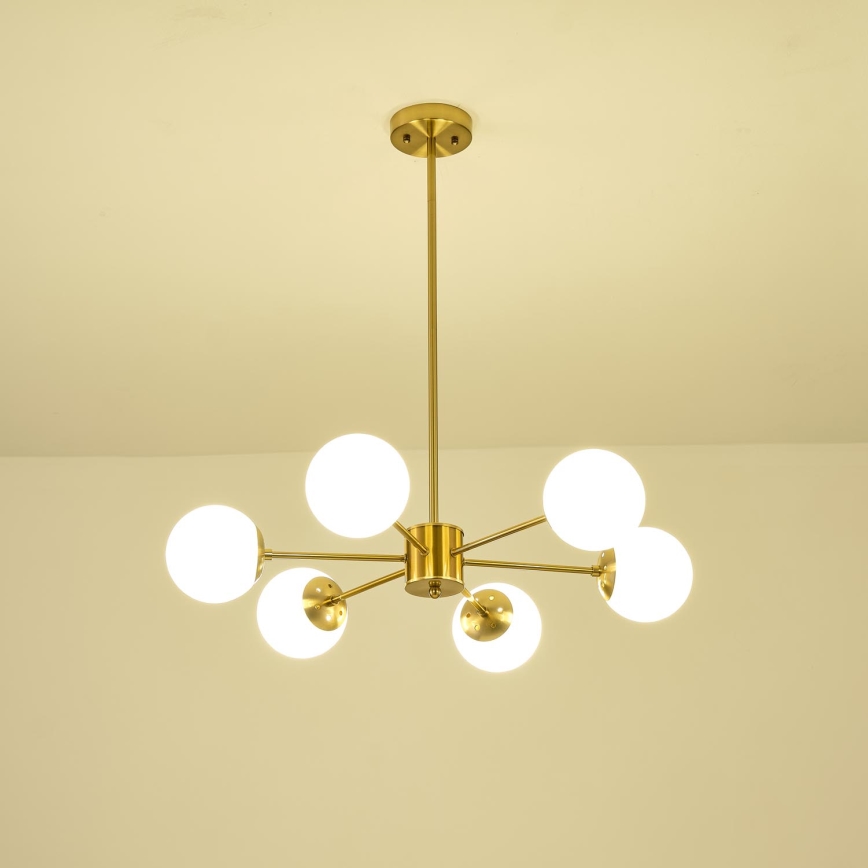 Viseći luster 6xE27/40W/230V mesing