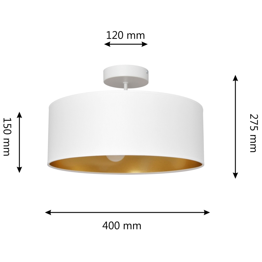 Viseći luster ALBA 3xE27/15W/230V bijela/zlatna