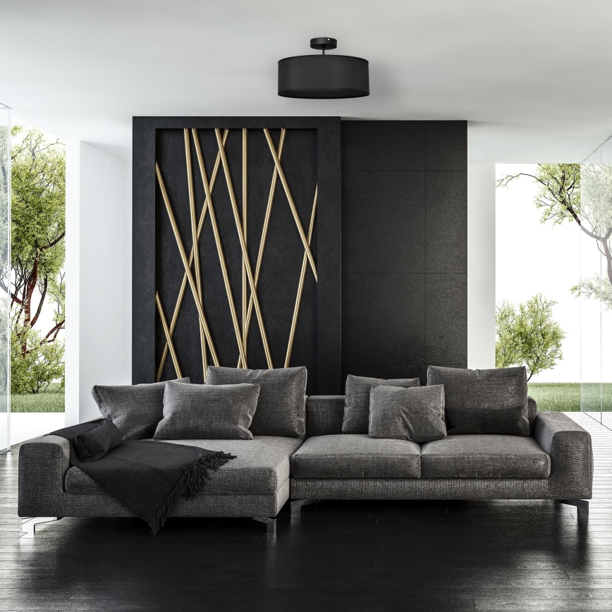Viseći luster ALBA 3xE27/15W/230V crna