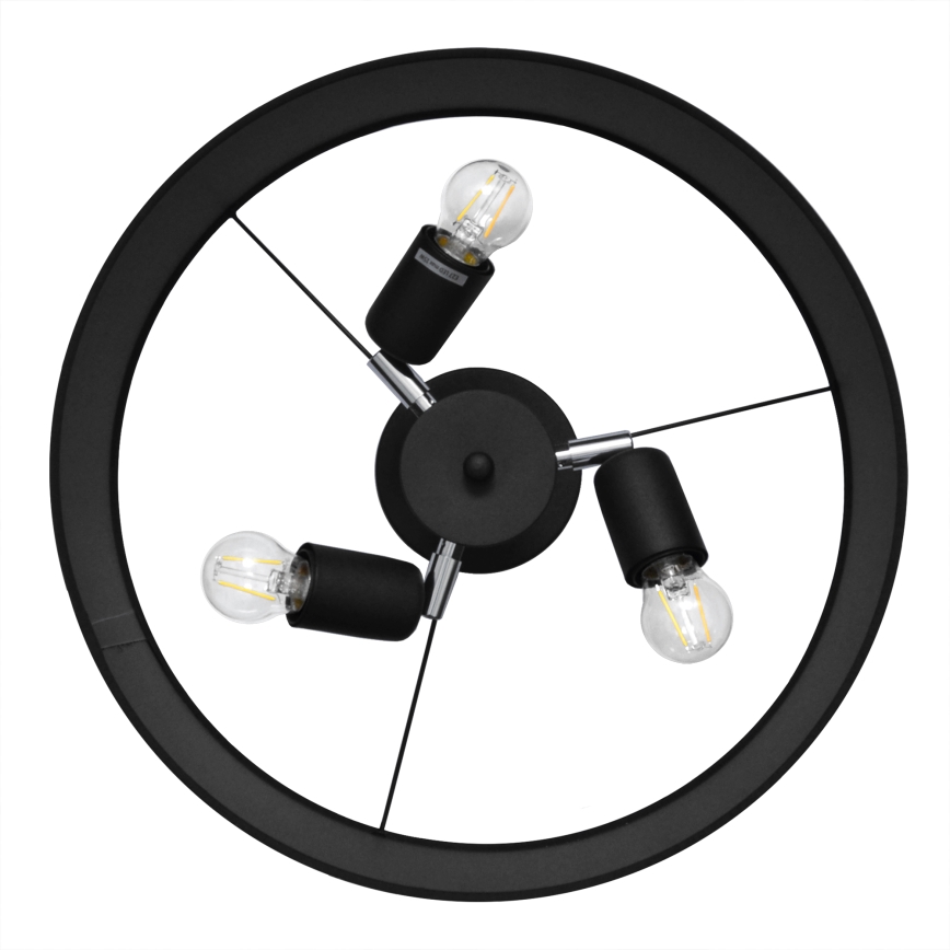 Viseći luster ALBA 3xE27/15W/230V crna
