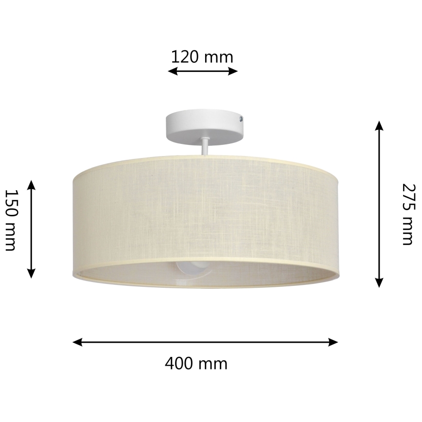 Viseći luster ALBA 3xE27/15W/230V krem