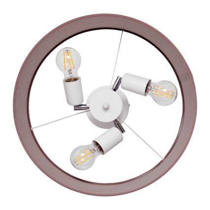 Viseći luster ALBA 3xE27/15W/230V ružičasta