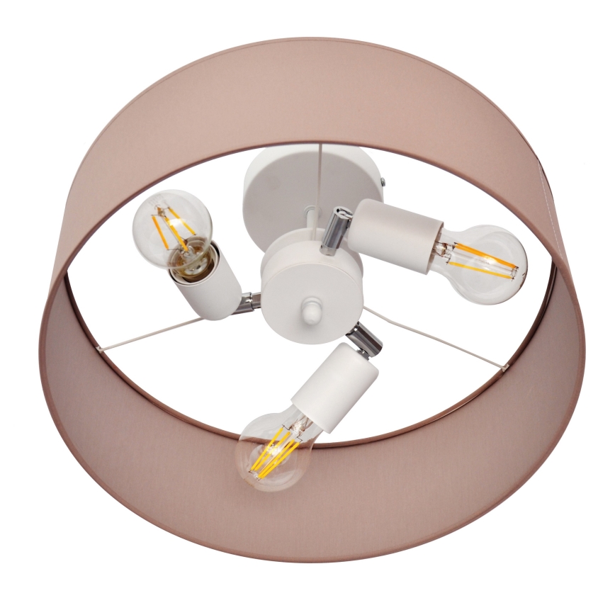 Viseći luster ALBA 3xE27/15W/230V ružičasta