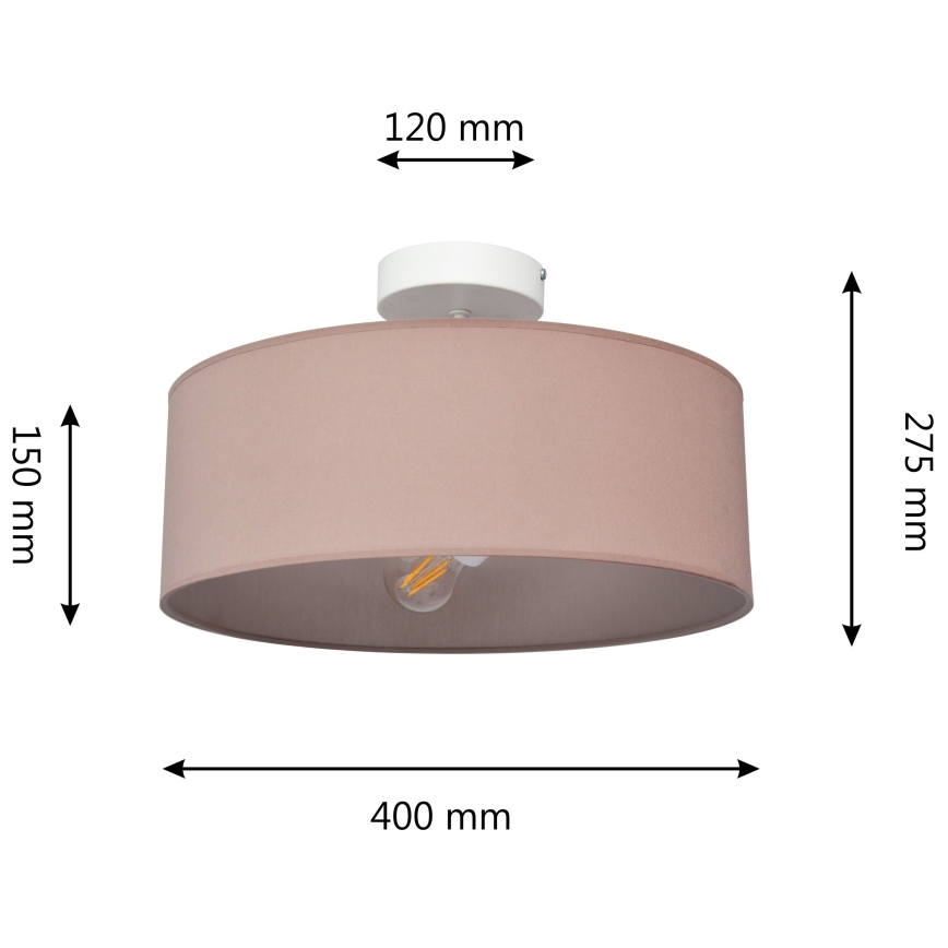 Viseći luster ALBA 3xE27/15W/230V ružičasta