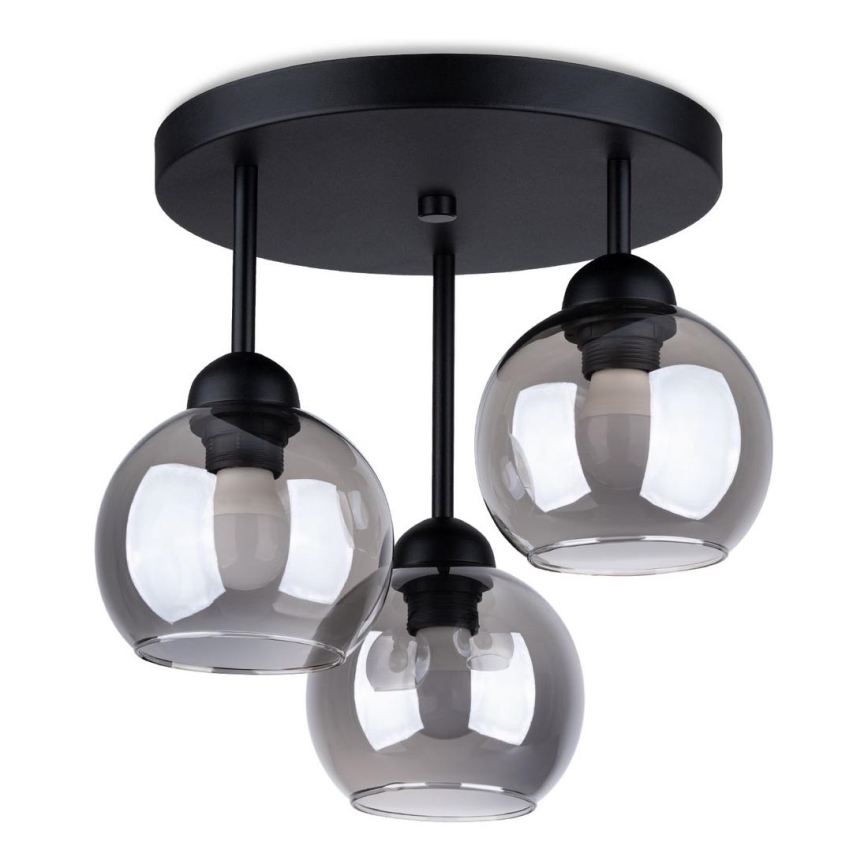 Viseći luster ALINO 3xE27/60W/230V crna