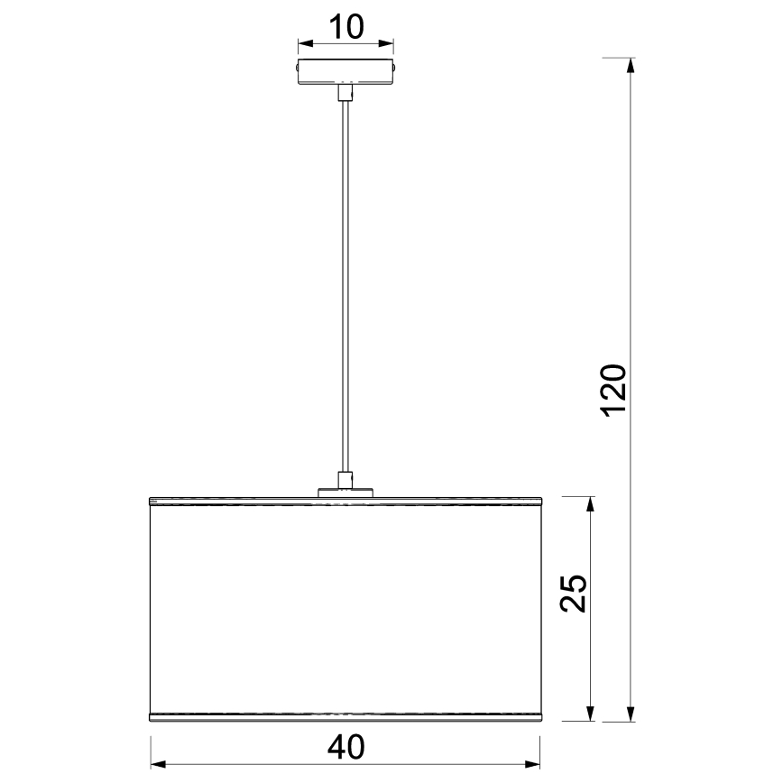 Viseći luster ARDEN 1xE27/15W/230V Ø 40 cm bež/smeđa
