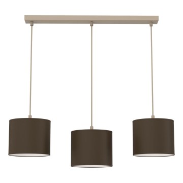 Viseći luster ARDEN na sajli 3xE27/15W/230V bež/smeđa