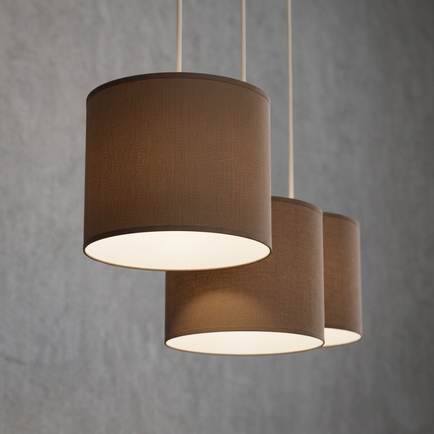 Viseći luster ARDEN na sajli 3xE27/15W/230V bež/smeđa