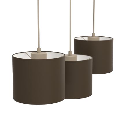 Viseći luster ARDEN na sajli 3xE27/15W/230V bež/smeđa