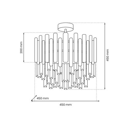 Viseći luster ASPEN 6xE14/40W/230V mat krom