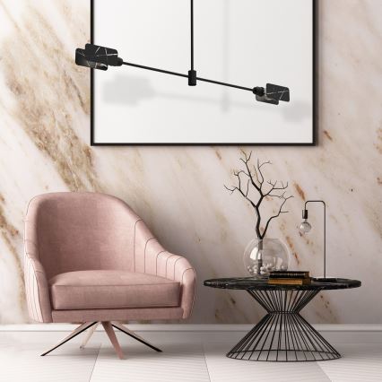 Viseći luster ASTRA 2xE27/60W/230V crna