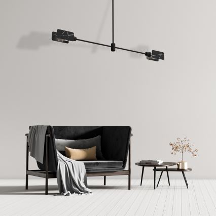 Viseći luster ASTRA 2xE27/60W/230V crna