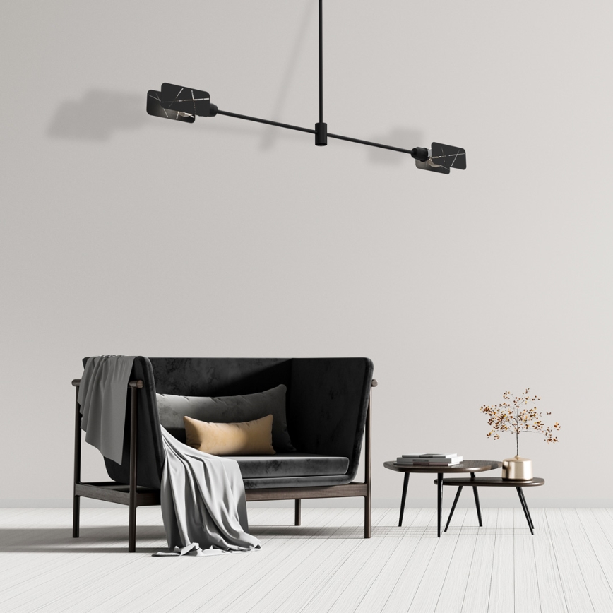 Viseći luster ASTRA 2xE27/60W/230V crna