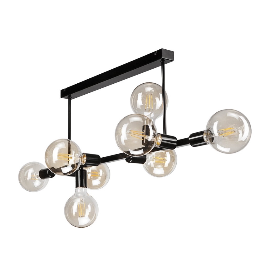 Viseći luster ASTRID 8xE27/60W/230V crna
