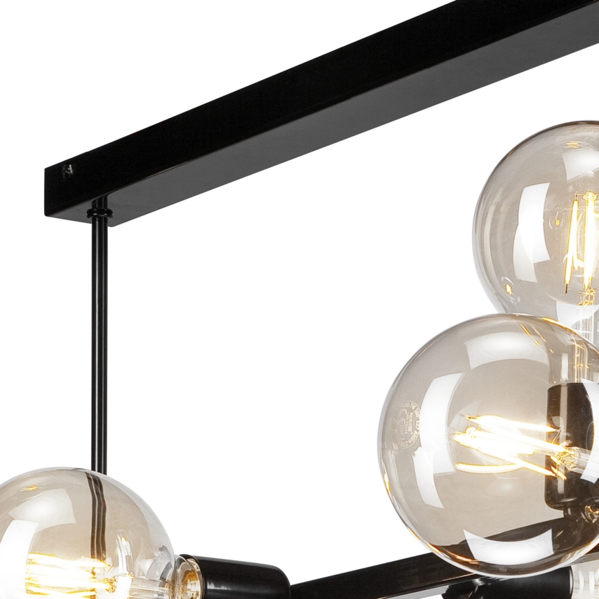 Viseći luster ASTRID 8xE27/60W/230V crna