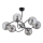 Viseći luster AURORA 6xE14/10W/230V crna/sjajni krom