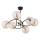 Viseći luster AURORA 6xE14/10W/230V crna/zlatna