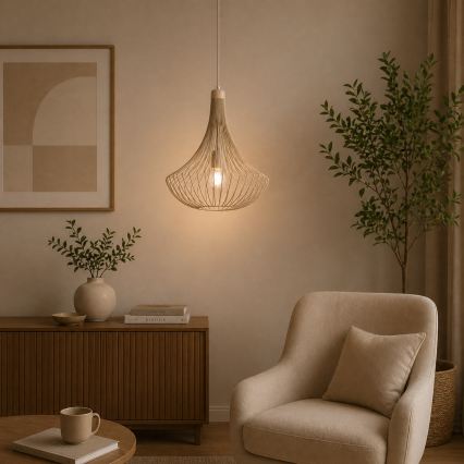Viseći luster BALERINA 1xE27/15W/230V bež