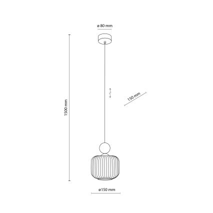 Viseći luster BALLO na kabelu 1xE14/10W/230V bež