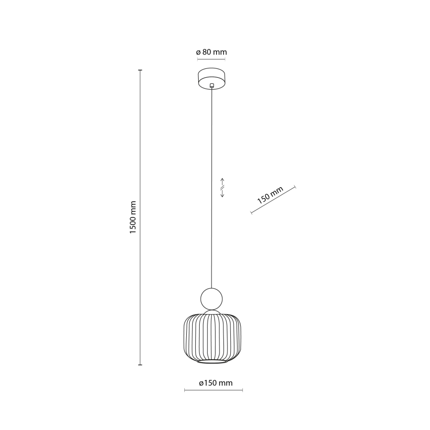 Viseći luster BALLO na kabelu 1xE14/10W/230V bež