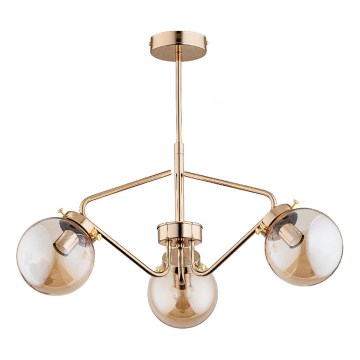 Viseći luster BARSUM 3xE14/10W/230V zlatna