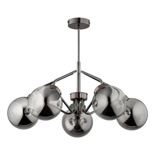 Viseći luster BARSUM 5xE14/10W/230V siva