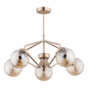 Viseći luster BARSUM 5xE14/10W/230V zlatna