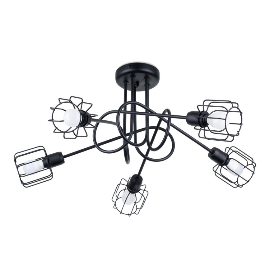 Viseći luster BELUCI 5xE14/40W/230V crna