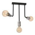 Viseći luster CANDELA 3xE27/15W/230V crna/sjajni krom