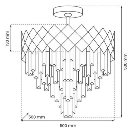 Viseći luster CARISMA 9xE14/40W/230V mat krom