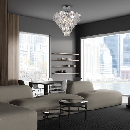 Viseći luster CHELSEA 6xE14/40W/230V pr. 50 cm sjajni krom