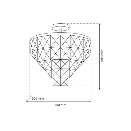 Viseći luster CHELSEA 6xE14/40W/230V pr. 50 cm sjajni krom