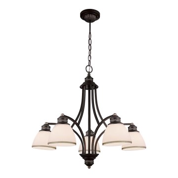 Viseći luster CLAIR na kabelu, 5xE27/60W/230V, promjer 65 cm, brončani