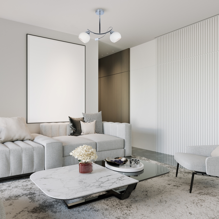 Viseći luster CONNOR 2xE27/15W/230V sjajni krom/bijela