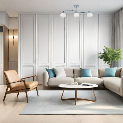 Viseći luster CONNOR 3xE27/15W/230V sjajni krom/bijela