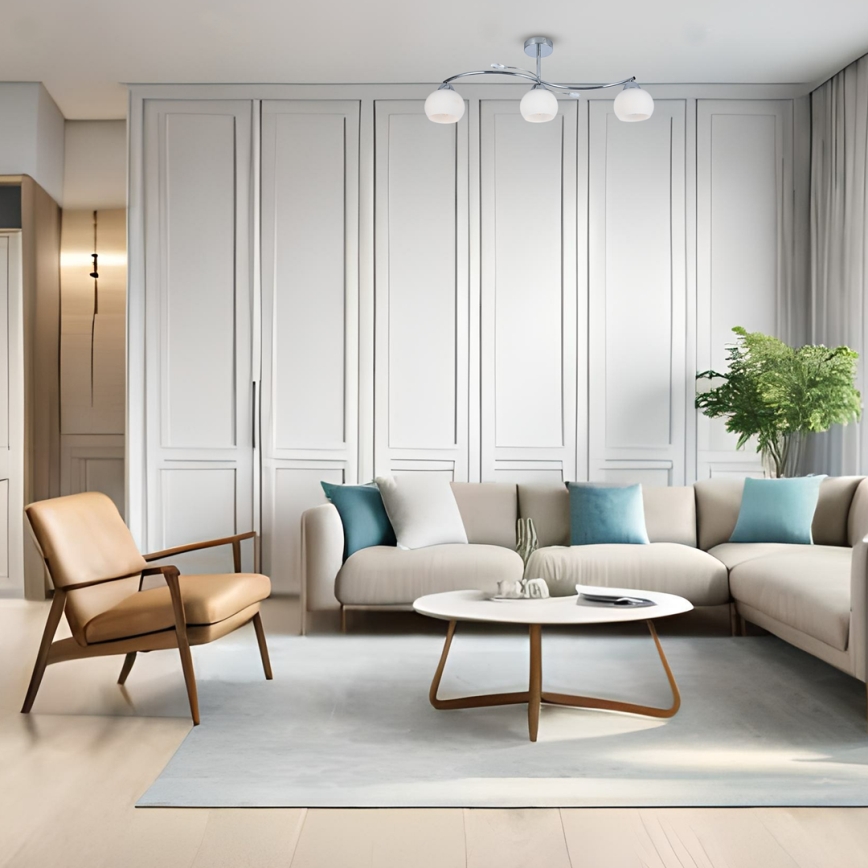 Viseći luster CONNOR 3xE27/15W/230V sjajni krom/bijela