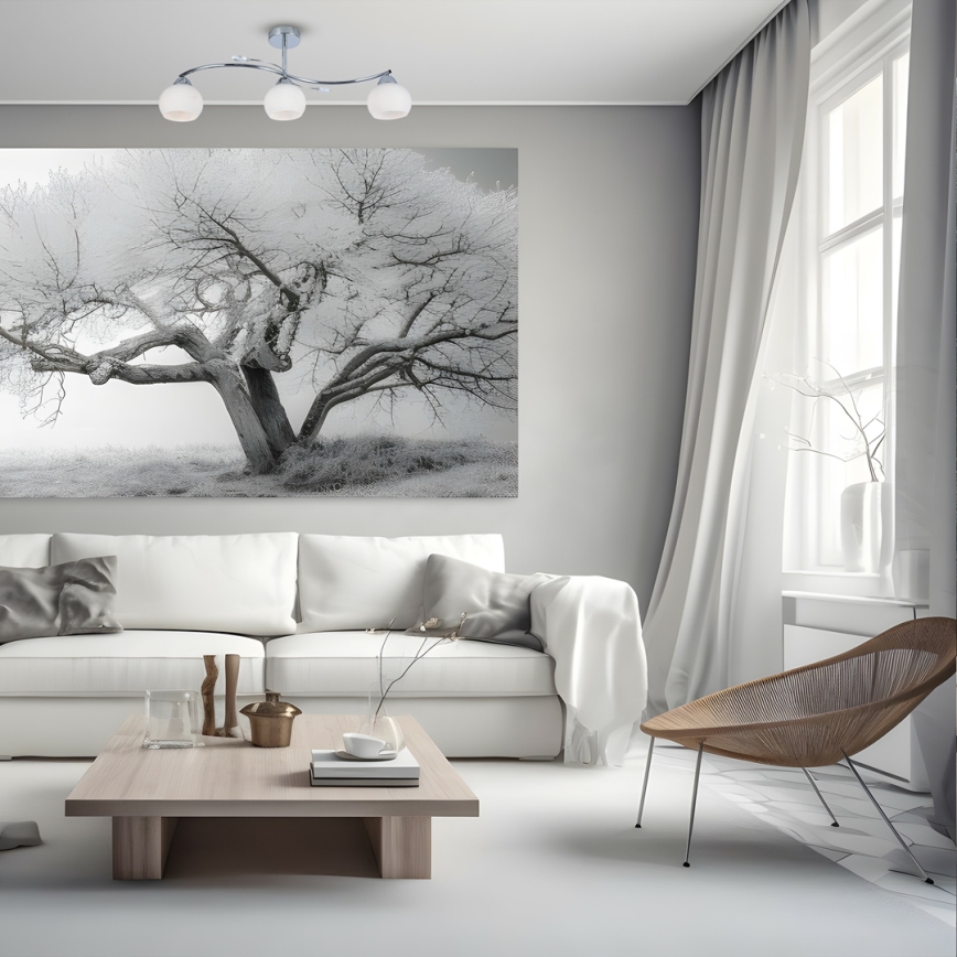Viseći luster CONNOR 3xE27/15W/230V sjajni krom/bijela