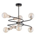 Viseći luster DISCO 6xE27/60W/230V crna/zlatna