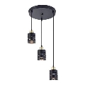Viseći luster ELEN na sajli 3xE27/35W/230V, promjer 29 cm, crna/zlatna